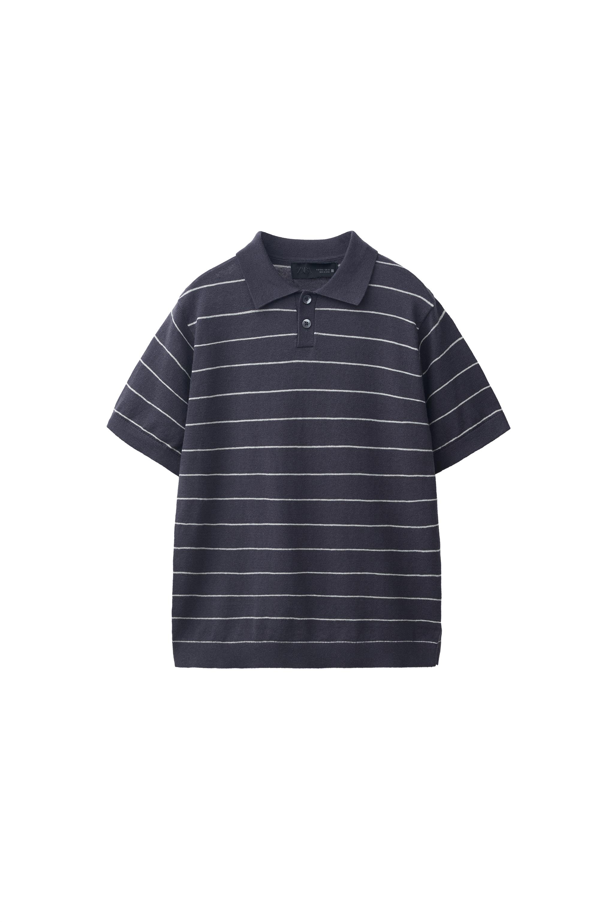 COTTON LINEN BLEND POLO SHIRT - Light khaki | ZARA United States
