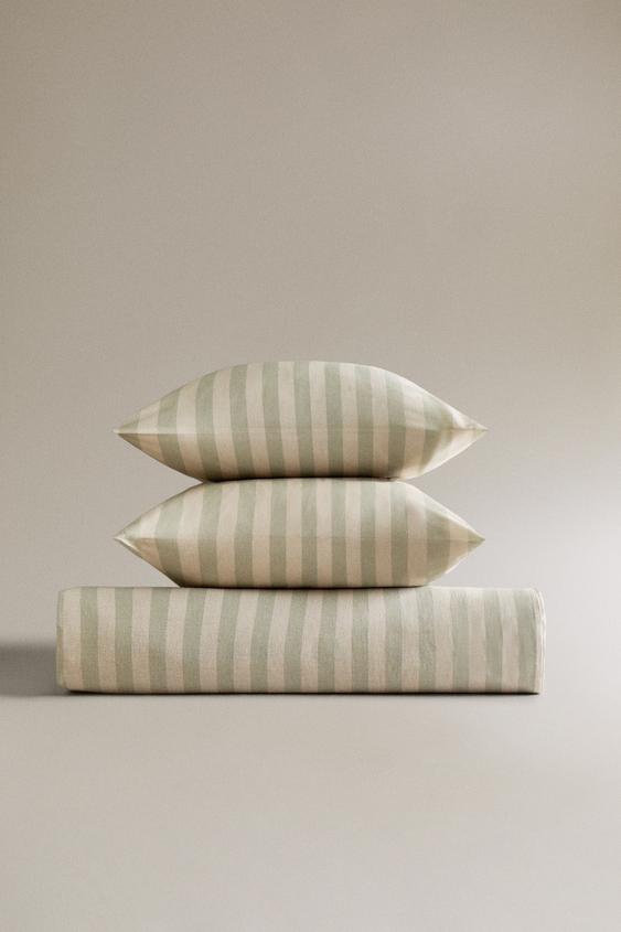 STRIPED BED LINEN ZARA Turkey