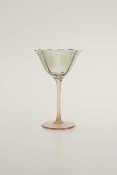 Zara FLARED COCKTAIL GLASS - 藍色 - 圖片 0