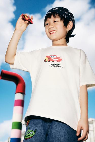 CARS LIGHTNING MCQUEEN © DISNEY/PIXAR EMBROIDERED T-SHIRT - Oyster-white by Zara