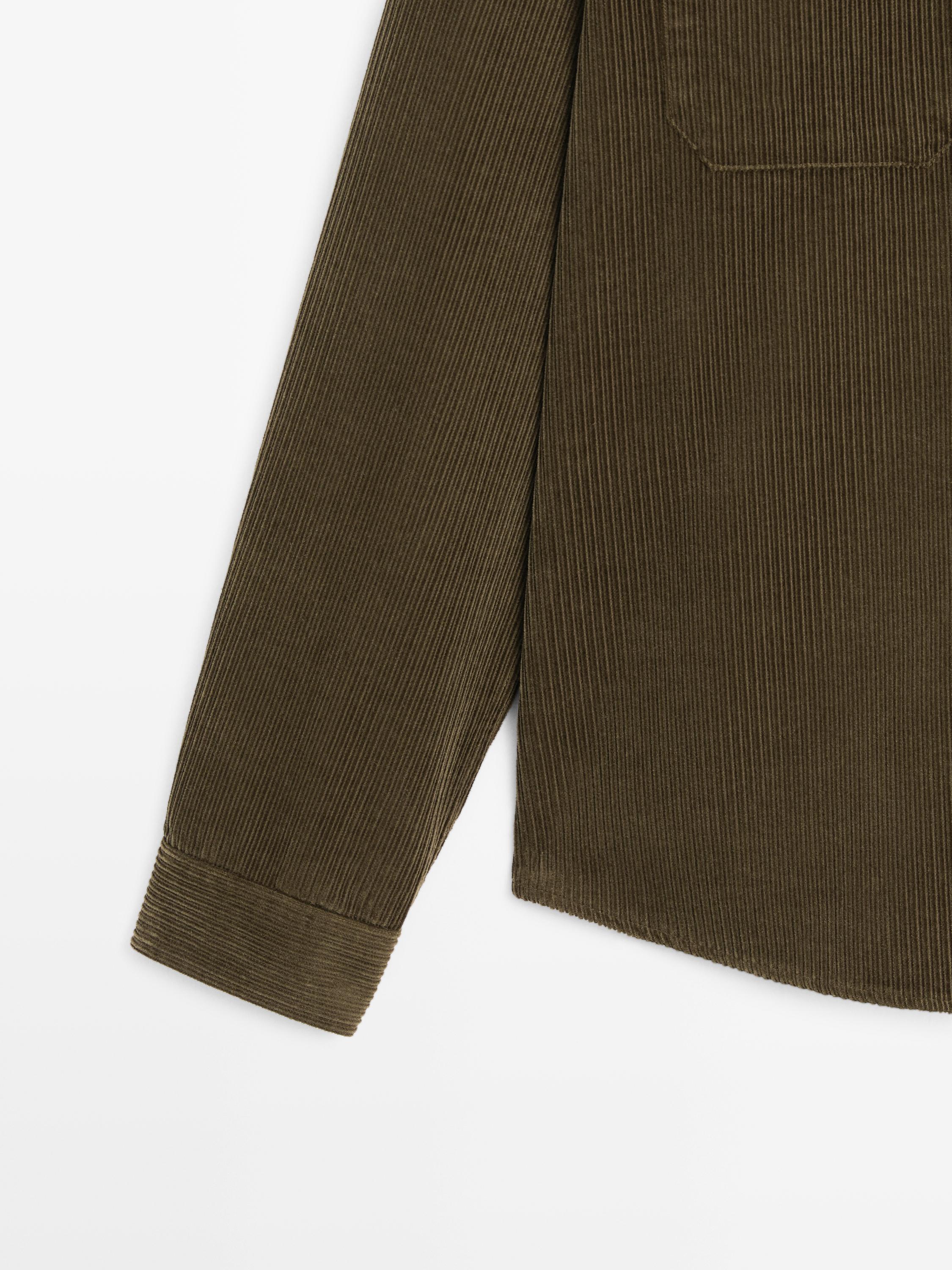 Corduroy overshirt with pockets