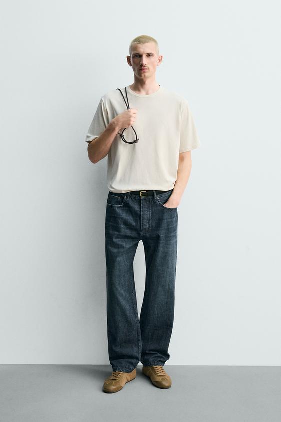 REGULAR FIT COTTON BLEND T-SHIRT from Zara - $49.90