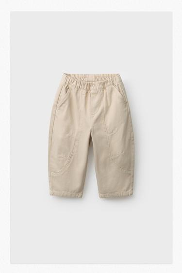 М'ЯКІ ШТАНИ BALLOON FIT - Світло-бежевий Zara