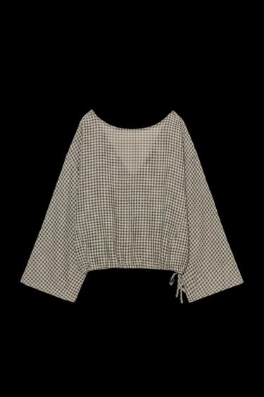 CAMISA CAPA CUADROS - Gris medio de Zara