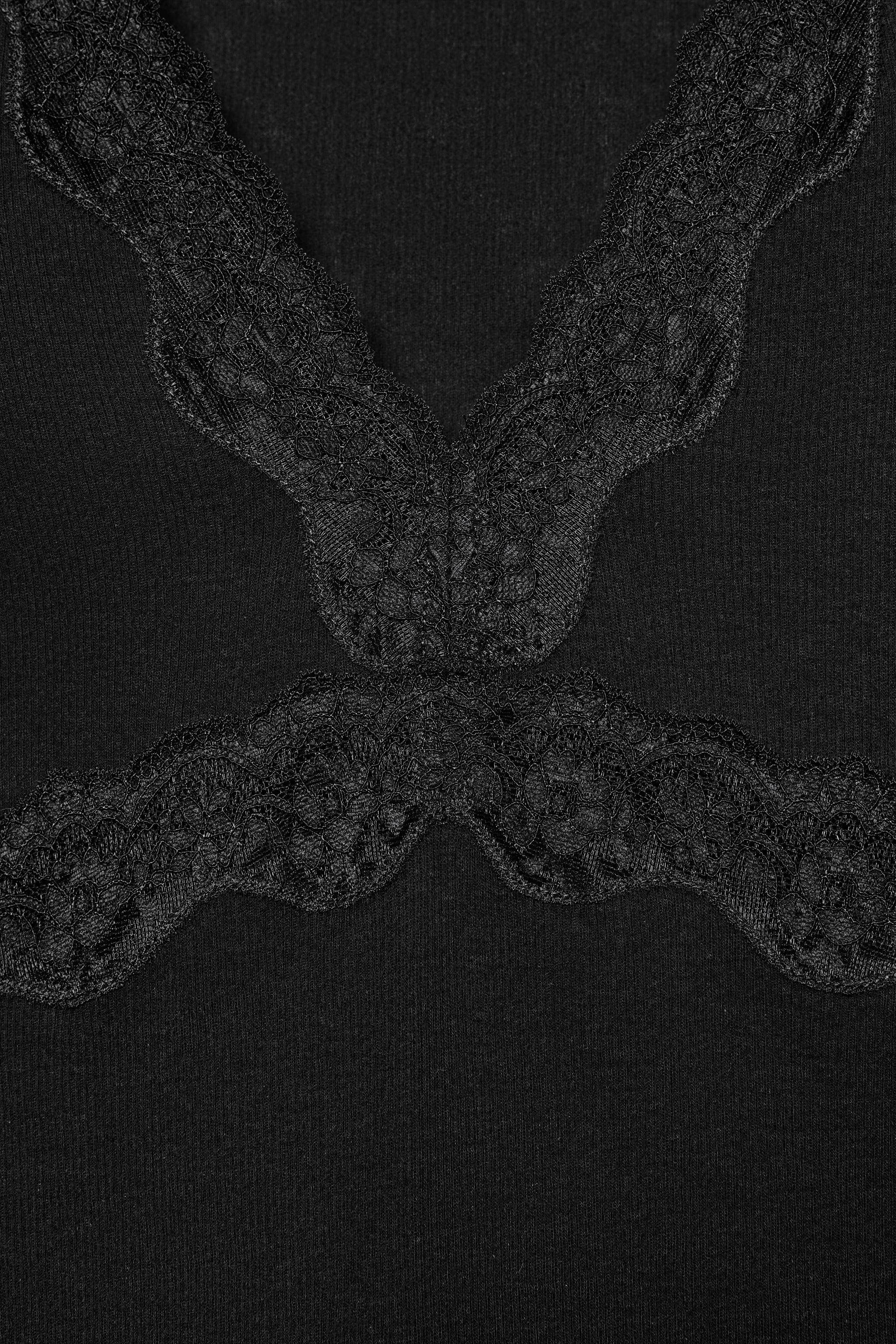 Женские топы Zara COMBINED LACE TOP — фото 7