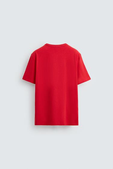 WAVE GRAPHIC T-SHIRT - Red by Zara - Image 7