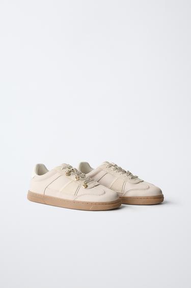 Zara CHARM SNEAKERS - Beige