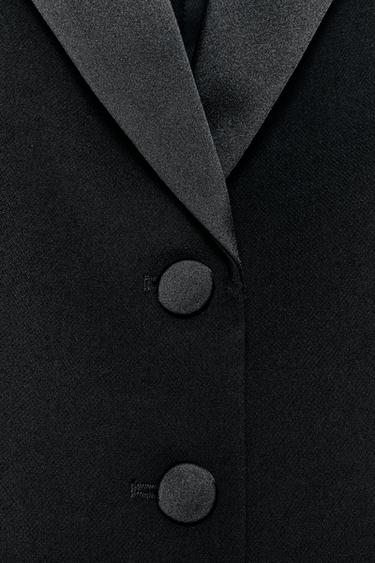 SATIN LAPEL WAISTCOAT - Black by Zara - Image 2