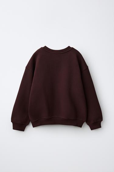 BEADED FLORAL SWEATSHIRT — Eggplant 2