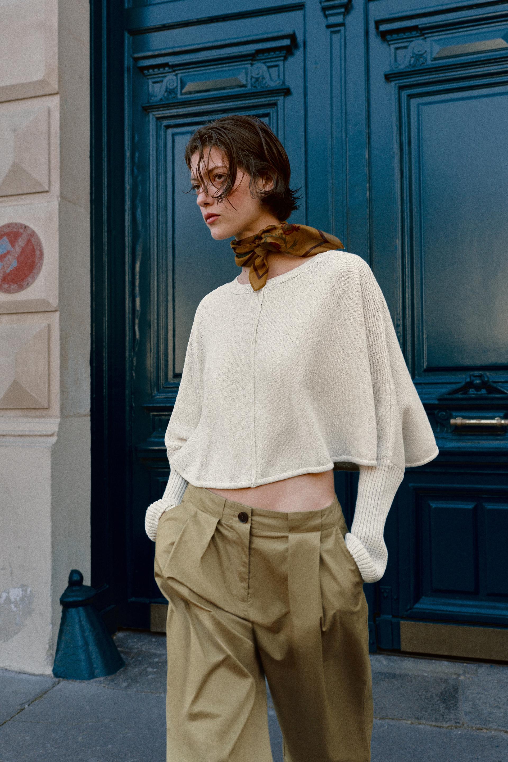 Cropped Batwing Jumper