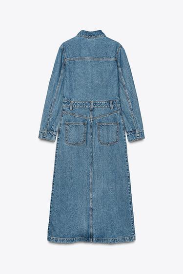 Z1975 MIDI DENIM DRESS - Mid-blue by Zara - Image 5