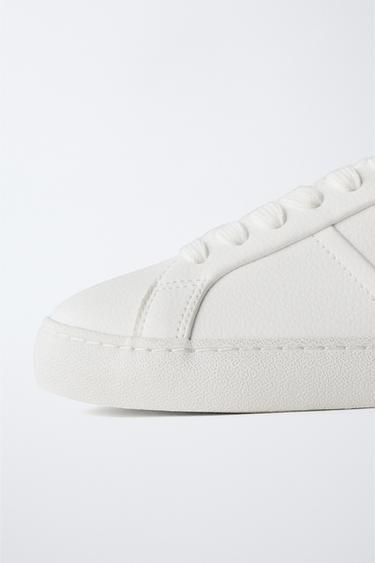 LACE-UP PLIMSOLLS - White by Zara - Image 3
