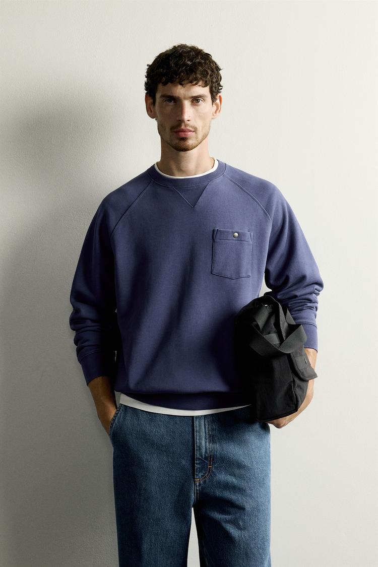 SUDADERA CREWNECK BOLSILLO