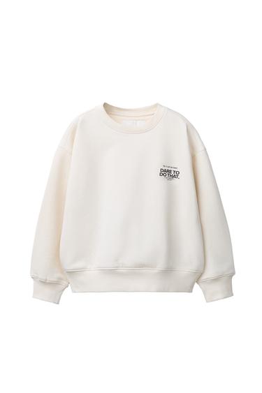 SUDADERA TEXTO - Crudo de Zara