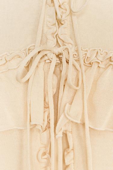 RUFFLED KNIT TOP - Butter by Zara - Image 8