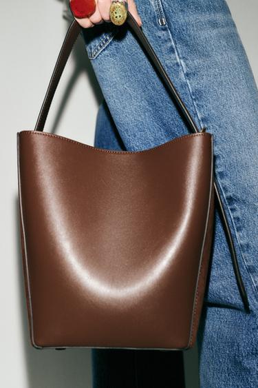 COMBINATION BUCKET BAG - Brown by Zara - Image 1