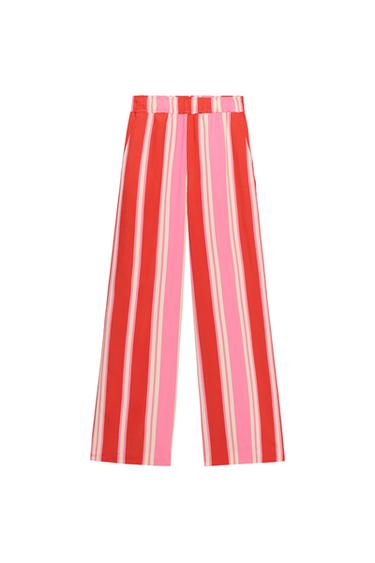 PANTALÓN ANCHO RAYAS - Multicolor de Zara