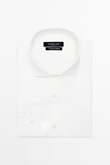 Chemise 100 % coton - Blanc de Zara