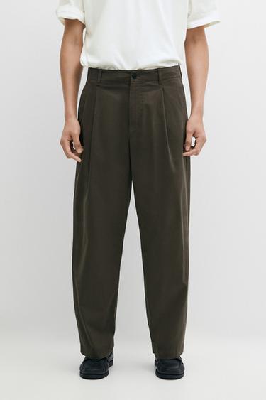 Barrel fit pants with dart detail — Khaki 2