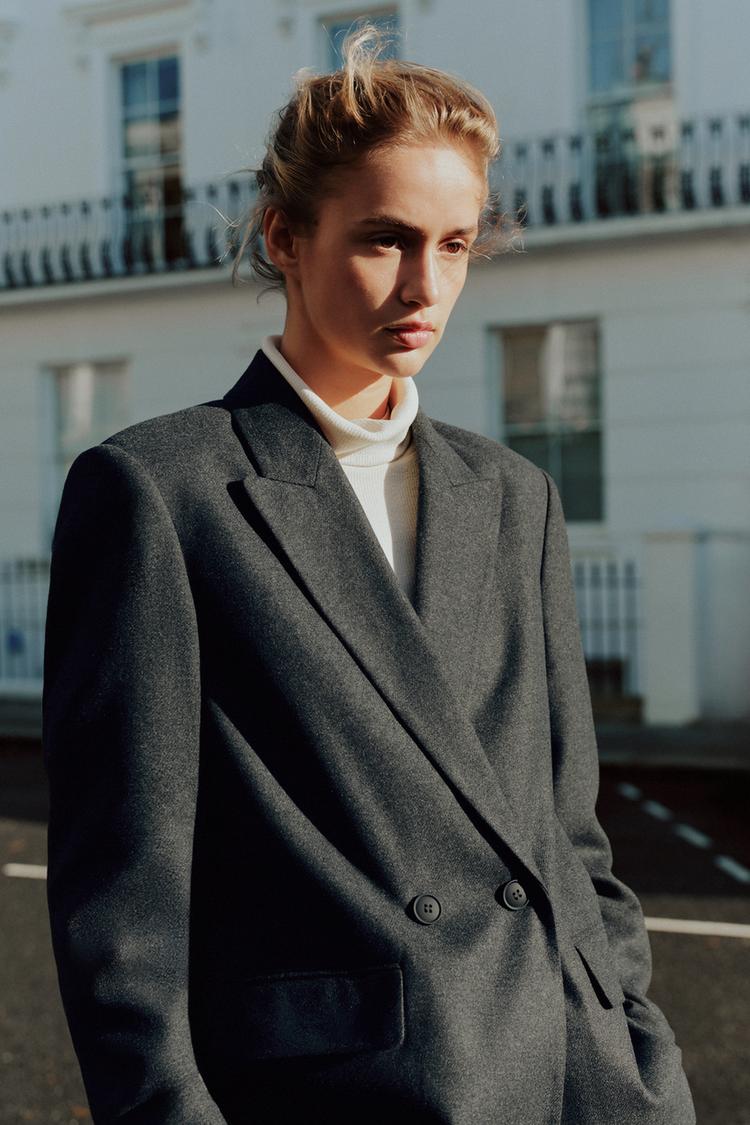 Blazer cruzada oversize