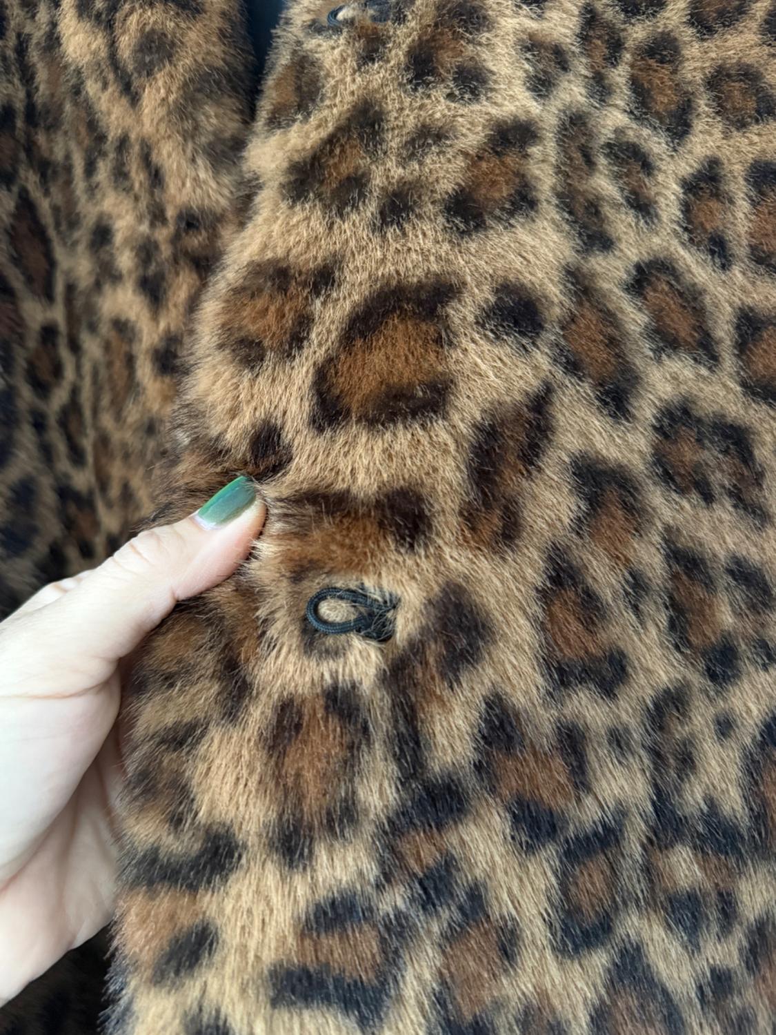 FAUX FUR ANIMAL PRINT COAT - Image 3