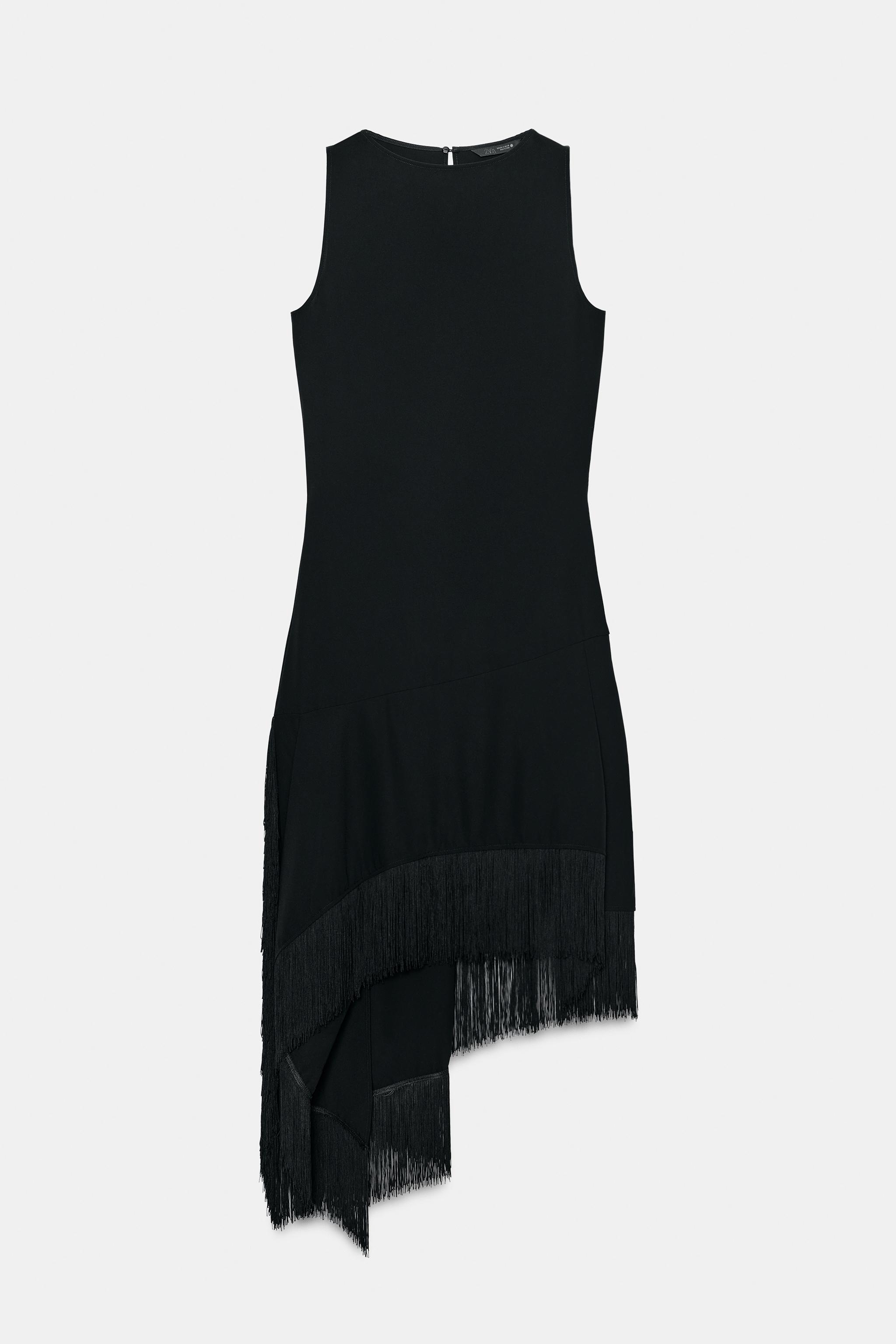ASYMMETRIC FRINGED DRESS ZW COLLECTION