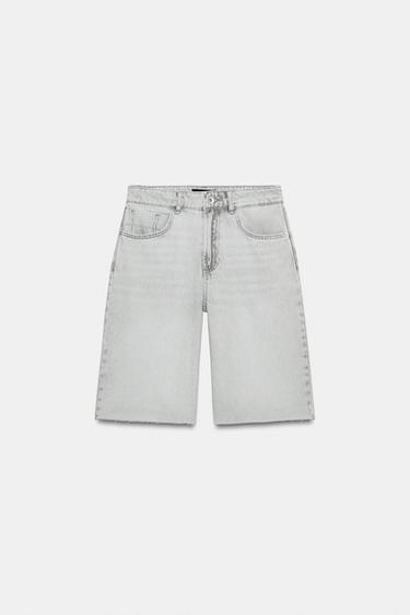 SHORT Z1975 EN DENIM TAILLE MI-HAUTE - Gris clair de Zara - Image 6