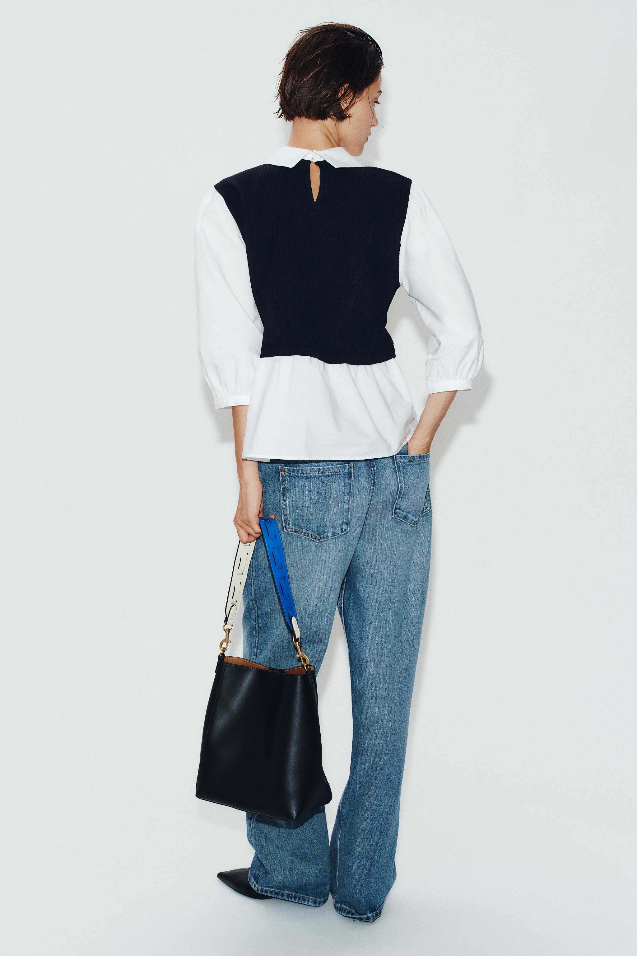 CONTRASTING POPLIN SHIRT