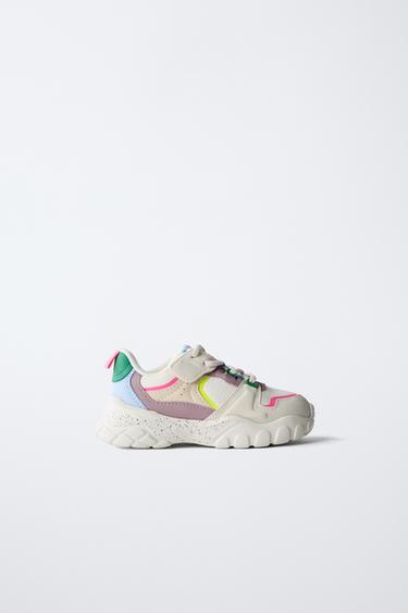 Zara MULTICOLOR SNEAKERS - White