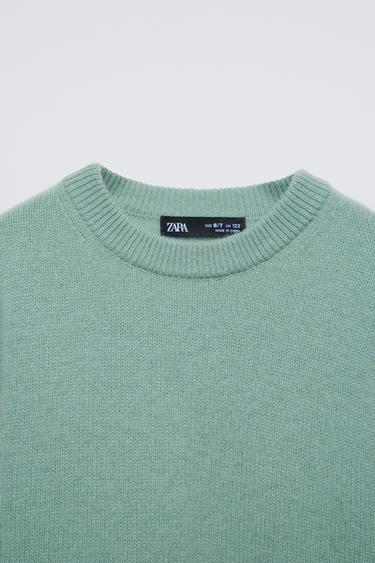 100% CASHMERE SWEATER - Green by Zara
