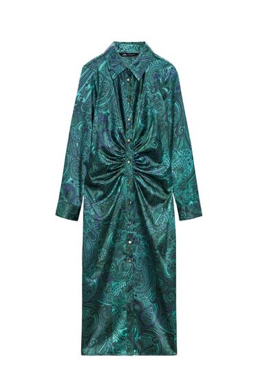 PRINTED SHIRT DRESS