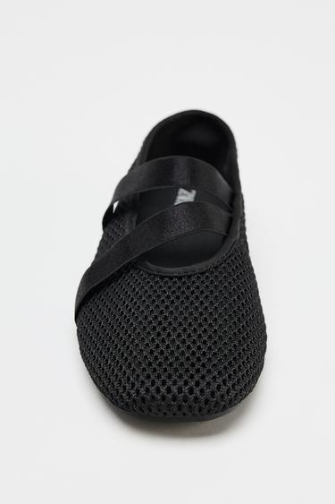BALLERINES RÉSILLE ÉLASTIQUES - Noir de Zara - Image 5