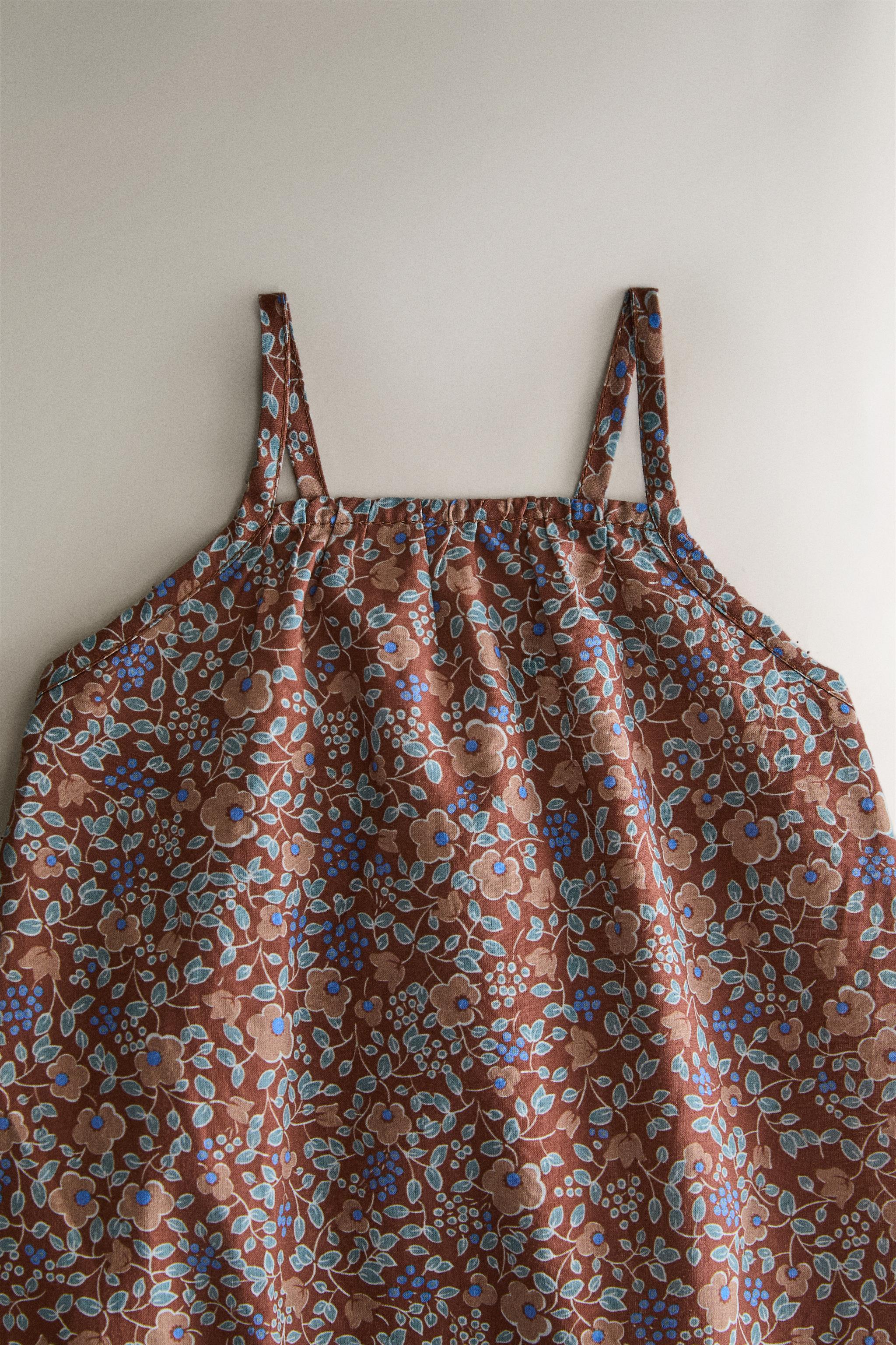 BABY FLORAL BEACH DUNGAREES — Burgundy