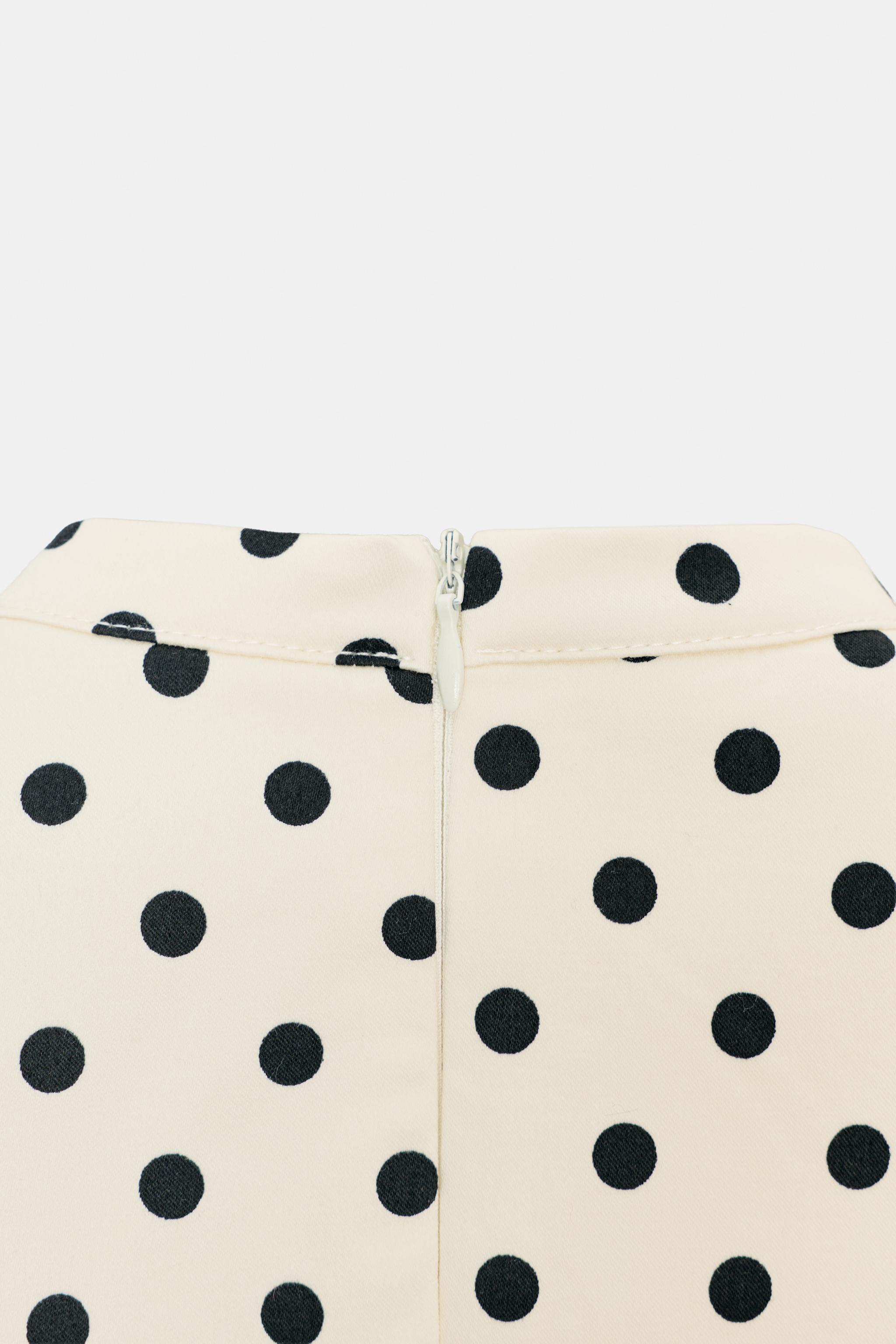 Женские платья Zara SHORT POLKA DOT TIE DRESS — фото 8