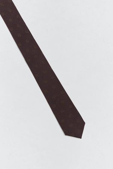 SOSHIOTSUKI x ZARA SILK TIE - Brown by Zara - Image 5