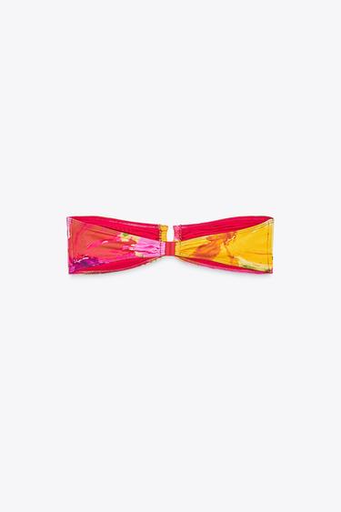 HAUT DE BIKINI IMPRIMÉ - Multicolore de Zara - Image 3