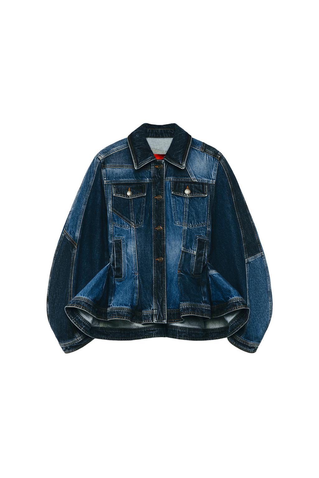 LIMITED EDITION PATCHWORK PEPLUM DENIM JACKET - image 3