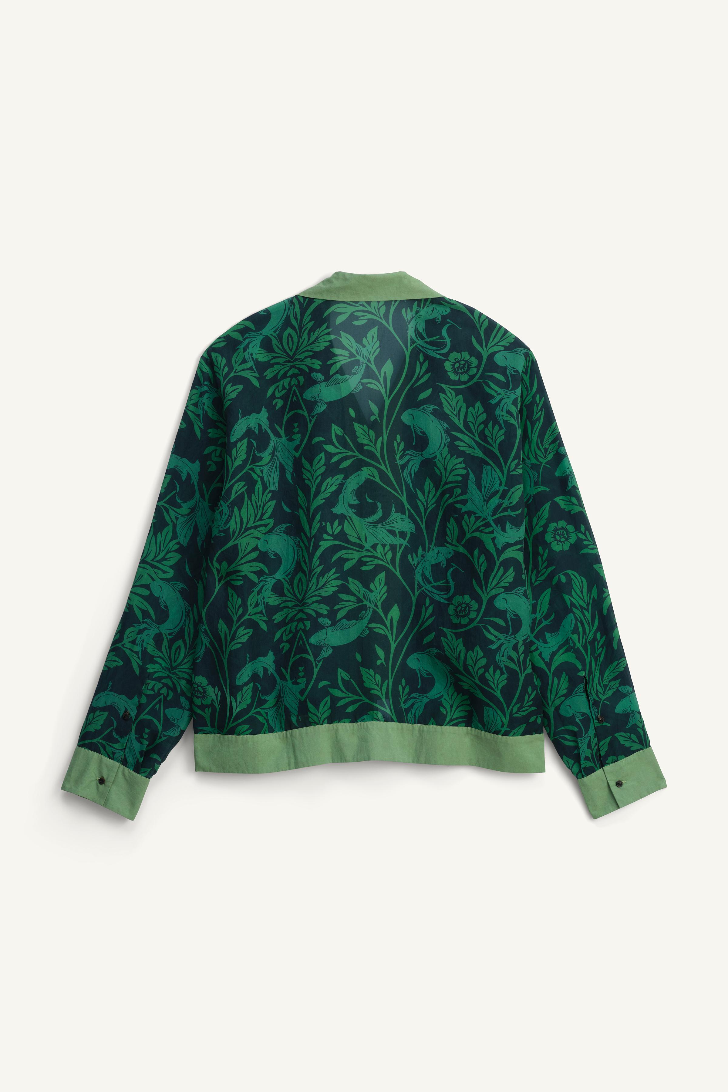 ZARA limited スカジャン 日本 こい　100%silk Unisex ザラ ZARA limited スカジャン 日本 こい 100%silk Unisex