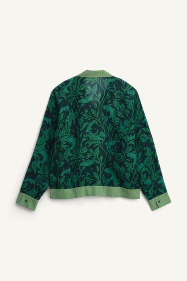 CHEMISE EN SOIE À IMPRIMÉ CARPES ÉDITION LIMITÉE - Vert de Zara - Image 5