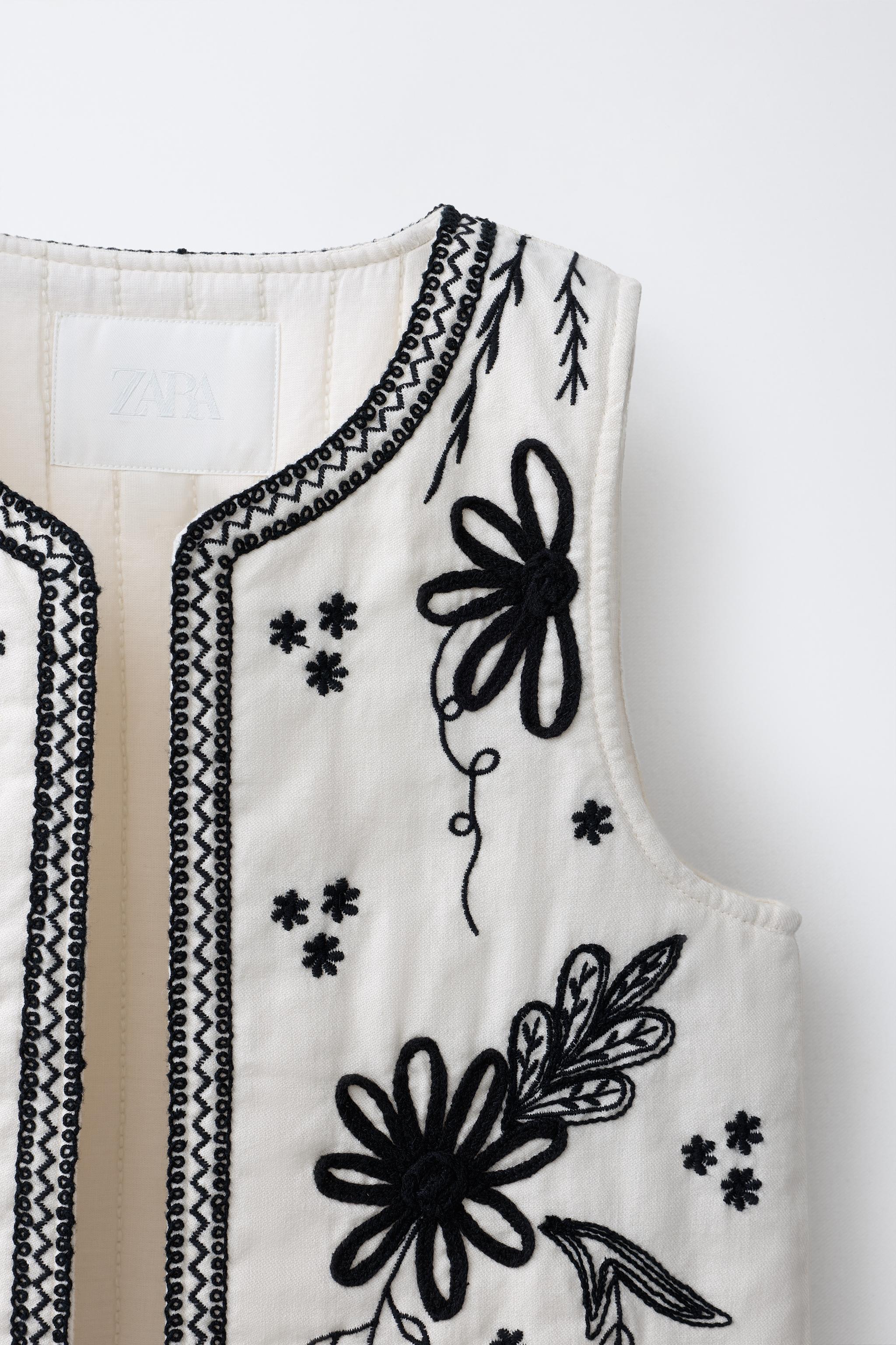 EMBROIDERED VEST - White | ZARA United States
