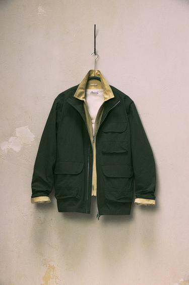 Zara TECHNICAL PARKA WITH POCKETS - Green