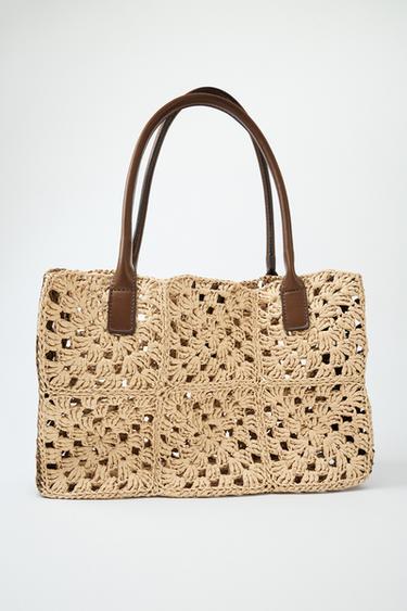 BRAIDED EFFECT TOTE BAG - Brown by Zara