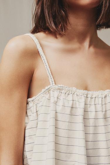 STRIPED TOP - Ecru by Zara - Image 4