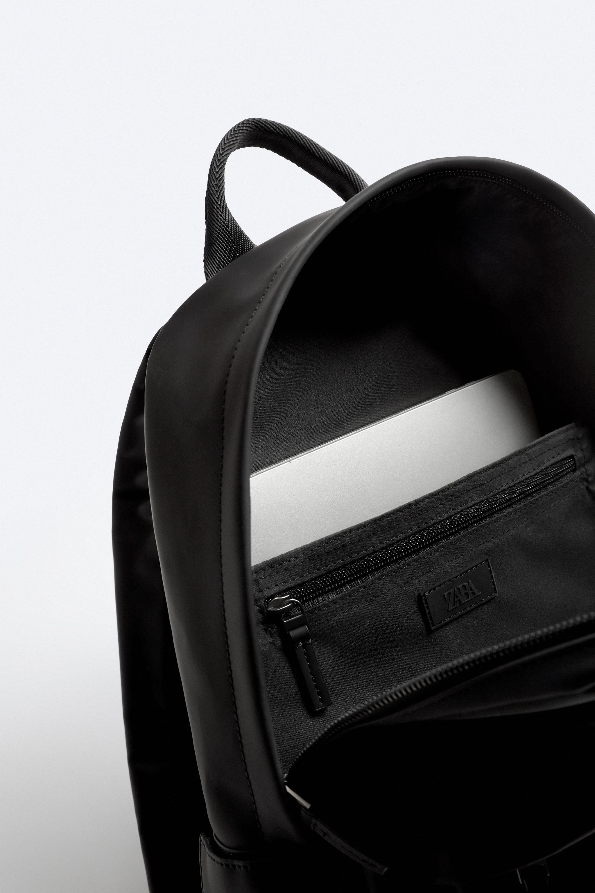 RUBBERIZED BACKPACK Black ZARA United States