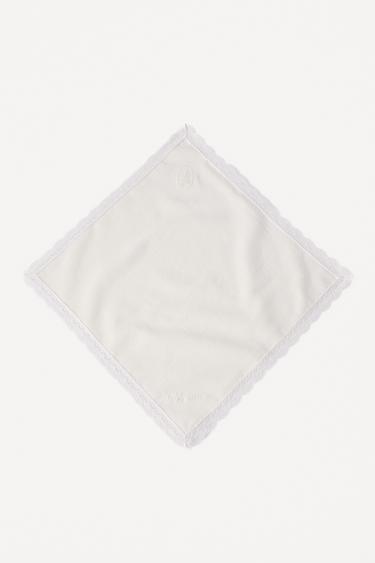 PAÑUELO ALGODÓN ENCAJE WILLY CHAVARRIA X ZARA - Blanco de Zara