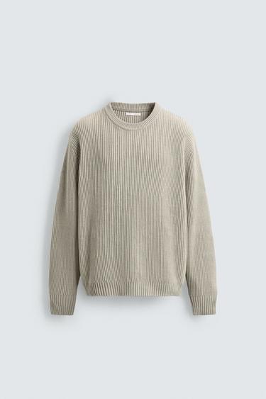 Zara REGULAR FIT JUMPER - Ecru