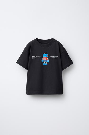CAMISETA ESTAMPADA - Gris antracita de Zara