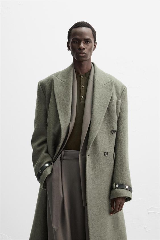 NANUSHKA ウールコート - グリーン | ZARA Japan / 日本