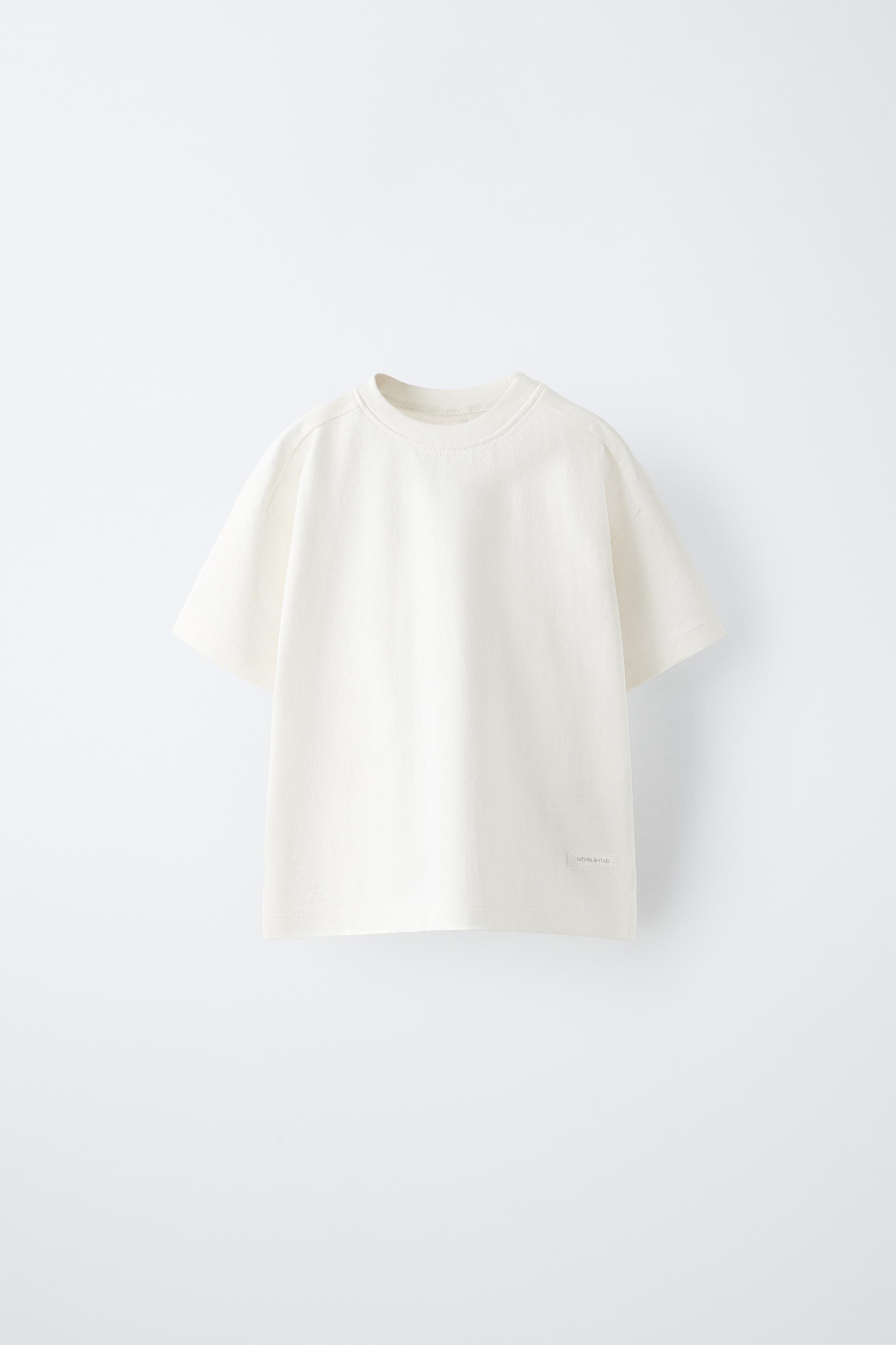 MEDIUM WEIGHT LABEL T-SHIRT - White | ZARA Canada