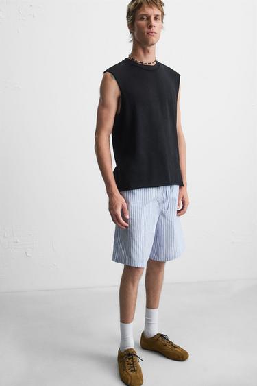 STRIPED RELAXED FIT BERMUDA SHORTS - striped by Zara - Image 4